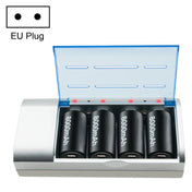 AC 100-240V 4 Slot Battery Charger for AA & AAA & C / D Size Battery, EU Plug Eurekaonline