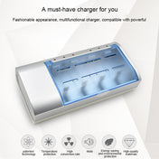 AC 100-240V 4 Slot Battery Charger for AA & AAA & C / D Size Battery, EU Plug Eurekaonline