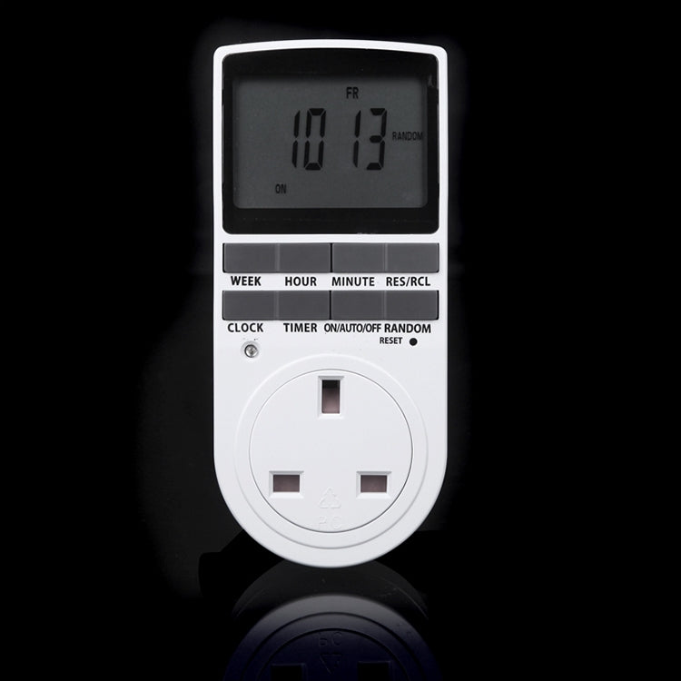 AC 230V Smart Home Plug-in LCD Display Clock Summer Time Function 12/24 Hours Changeable Timer Switch Socket, UK Plug Eurekaonline