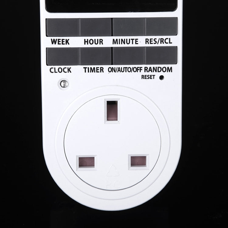 AC 230V Smart Home Plug-in LCD Display Clock Summer Time Function 12/24 Hours Changeable Timer Switch Socket, UK Plug Eurekaonline