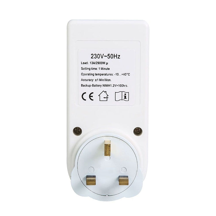 AC 230V Smart Home Plug-in LCD Display Clock Summer Time Function 12/24 Hours Changeable Timer Switch Socket, UK Plug Eurekaonline
