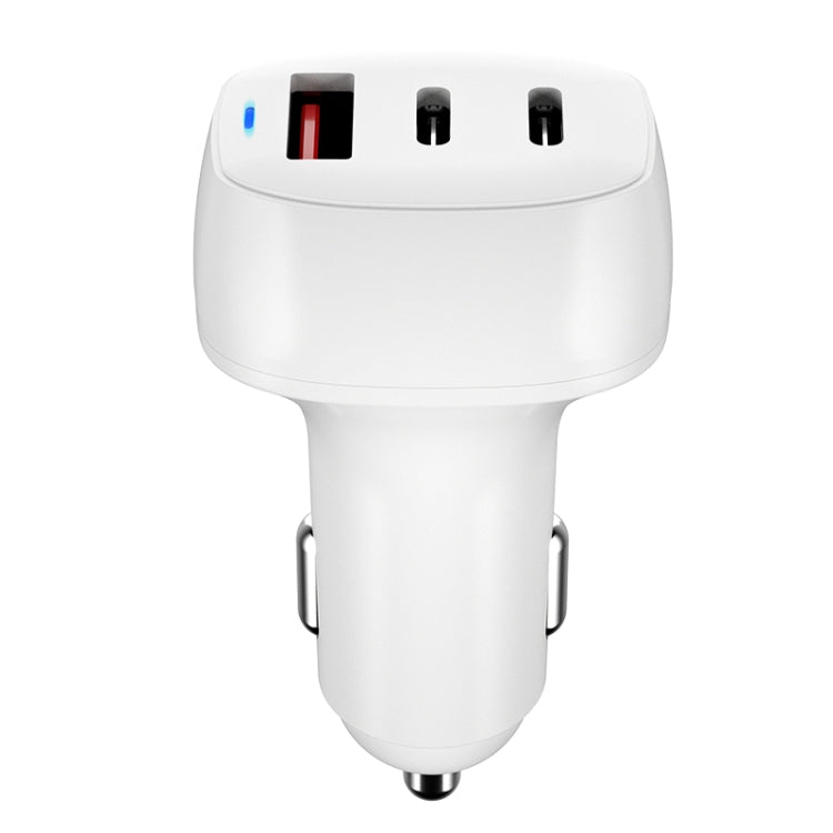 ACC-579 53W USB+ Dual USB-C/Type-C Fast Charge Car Charger(White) Eurekaonline