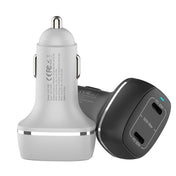 ACC-580 Dual Ports PD 60W Fast Charging Car Charger(White) Eurekaonline