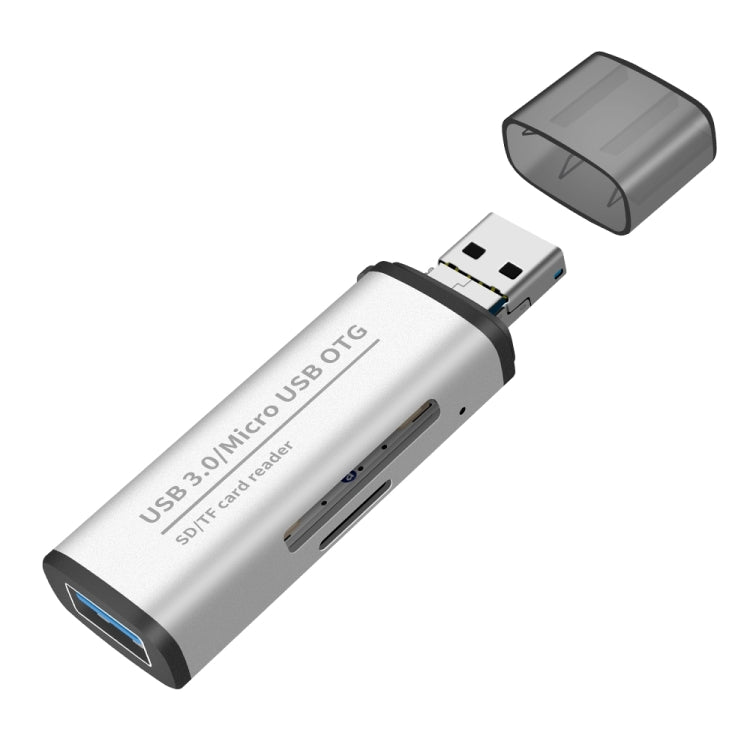 ADS-102 USB Multi-function OTG Card Reader(Silver) Eurekaonline
