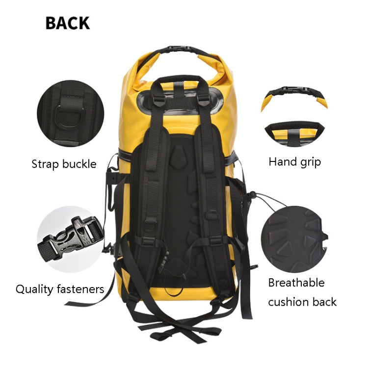 AFISHTOUR FW2079 35L PVC Outdoor Sports Waterproof Bag Diving Large Capacity Backpack(Black) Eurekaonline