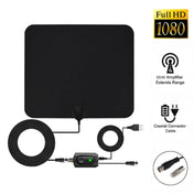 AN-1002 5dBi/25dBi Indoor HDTV Antenna with Sucker, VHF170-230/UHF470-862MHz(Black) Eurekaonline