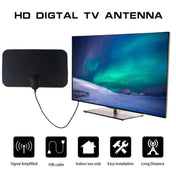 AN-1002 5dBi/25dBi Indoor HDTV Antenna with Sucker, VHF170-230/UHF470-862MHz(Black) Eurekaonline