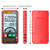 ANENG 616 Automatic High-precision Digital Display Capacitance Multimeter, Color: Red(Color Box) Eurekaonline