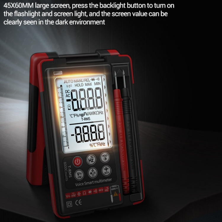 ANENG Automatic Intelligent High Precision Digital Multimeter, Specification: Q60s Voice Control(Orange) Eurekaonline