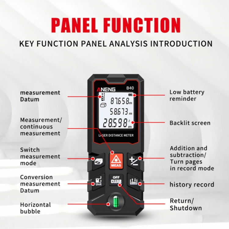 ANENG Handheld Infrared Rangefinder, Model: 60m Precision Version Eurekaonline