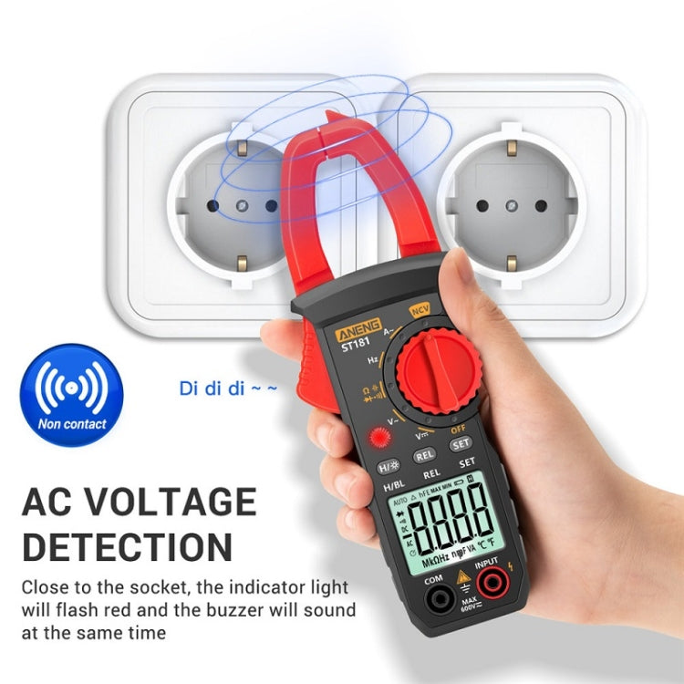 ANENG Intelligent Digital Backlit Clamp-On High-Precision Multimeter, Specification: ST183 6000-counts Eurekaonline