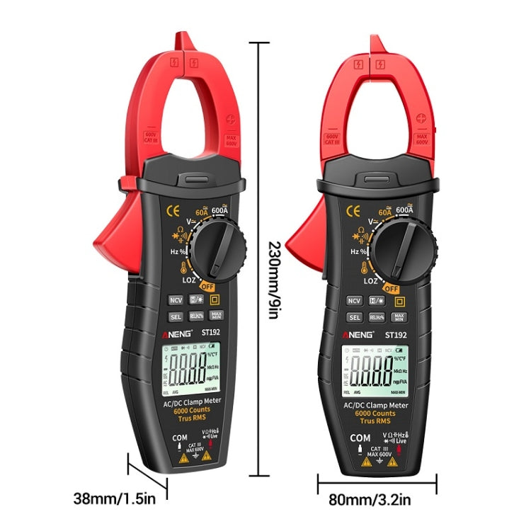 ANENG ST192 600A DC Current Multifunctional AC And DC Clamp Digital Meter Eurekaonline