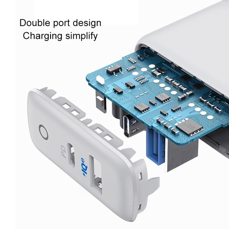 ANKER A2626 33W PowerPort PD USB-C / Type-C Interface + PowerIQ 2.0 USB-A Interface Wall Charger, US Plug(White) Eurekaonline