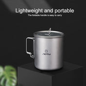 AOTU AT6652-1 Outdoor Portable Titanium Cup 750ml(Silver) Eurekaonline