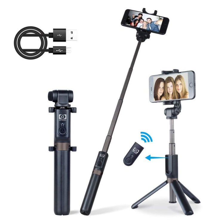 APEXEL APL-D3 Universal Live Broadcast Multifunctional Aluminum Alloy Bluetooth Selfie Stick with Tripod Eurekaonline