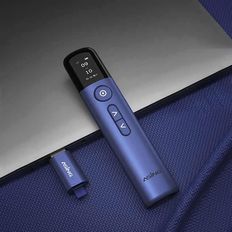 ASiNG A9 128MB Red Light Multifunctional PPT Touch Laser Page Turning Pen Wireless Presenter(Blue) Eurekaonline