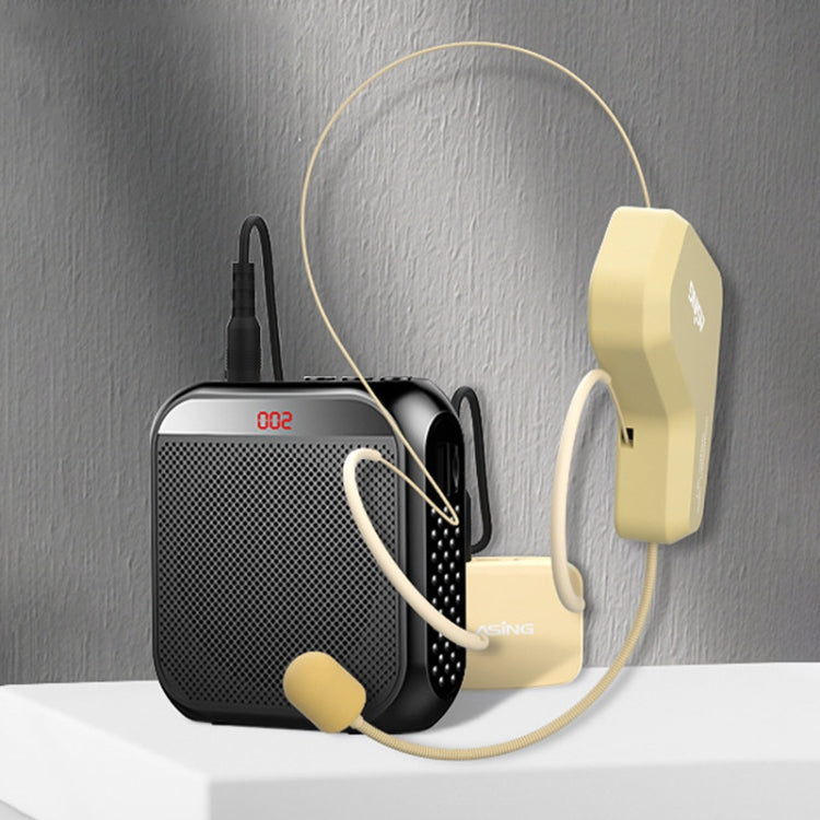 ASiNG  WM03 2.4G Wireless Microphone Headset Microphone Bluetooth Speaker Kit (Black) Eurekaonline