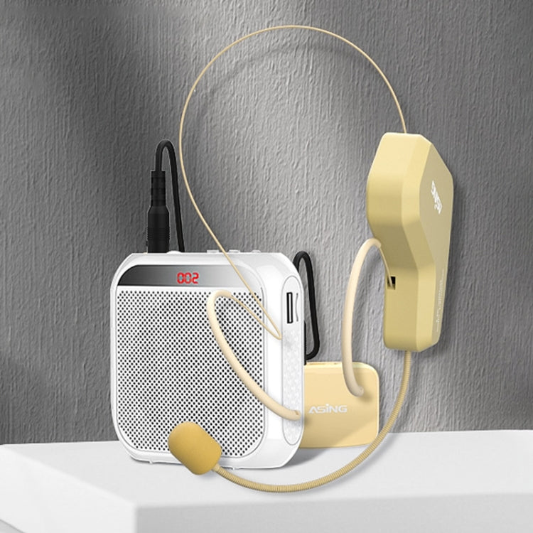 ASiNG  WM03 2.4G Wireless Microphone Headset Microphone Bluetooth Speaker Kit (White) Eurekaonline