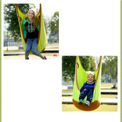 Adult and Children All-cotton Canvas Swing Outdoor Sports Toys Hanging Hammock, Size: 55*75*145cm, Random Color Delivery Eurekaonline