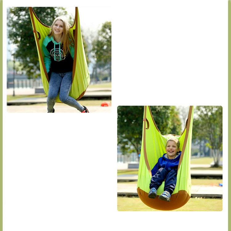 Adult and Children All-cotton Canvas Swing Outdoor Swing Frame Hanging Hammock, Size: 55*75*145cm, Random Color Delivery Eurekaonline