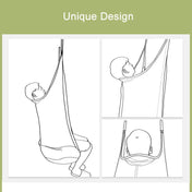 Adult and Children All-cotton Canvas Swing Outdoor Swing Frame Hanging Hammock, Size: 55*75*145cm, Random Color Delivery Eurekaonline