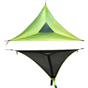 Aerial Multiplayer Triangle Hammock Folding Mesh Hammock Tree Tent,Size: 280x280x280cm Green Eurekaonline
