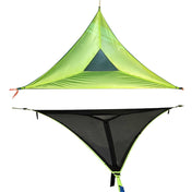 Aerial Multiplayer Triangle Hammock Folding Mesh Hammock Tree Tent,Size:  400x400x400cm Black Eurekaonline