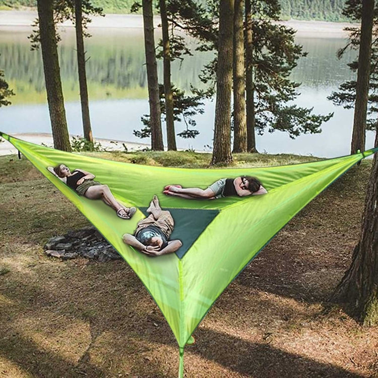 Aerial Multiplayer Triangle Hammock Folding Mesh Hammock Tree Tent,Size: 400x400x400cm Green Eurekaonline