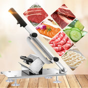 Alloy Stainless Steel Household Manual Thickness Adjustable Meat Vegetables Slicer Meat Slicing Machine(Silver) Eurekaonline