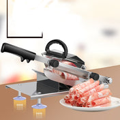 Alloy Stainless Steel Household Manual Thickness Adjustable Meat Vegetables Slicer Meat Slicing Machine(Silver) Eurekaonline