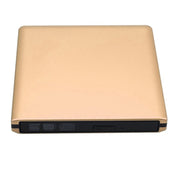 Aluminum Alloy External DVD Recorder USB3.0 Mobile External Desktop Laptop Optical Drive (Gold) Eurekaonline