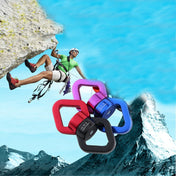 Anti-knot Rock Climbing Caster Fixed Connector Downhill Retarder(Red Black) Eurekaonline