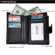 Antimagnet RFID Genuine Leather Wallet / Passport Package / Cowhide Card Slot for man(Black) Eurekaonline