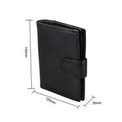 Antimagnet RFID Genuine Leather Wallet / Passport Package / Cowhide Card Slot for man(Black) Eurekaonline