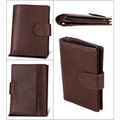 Antimagnet RFID Genuine Leather Wallet / Passport Package / Cowhide Card Slot for man(Coffee) Eurekaonline