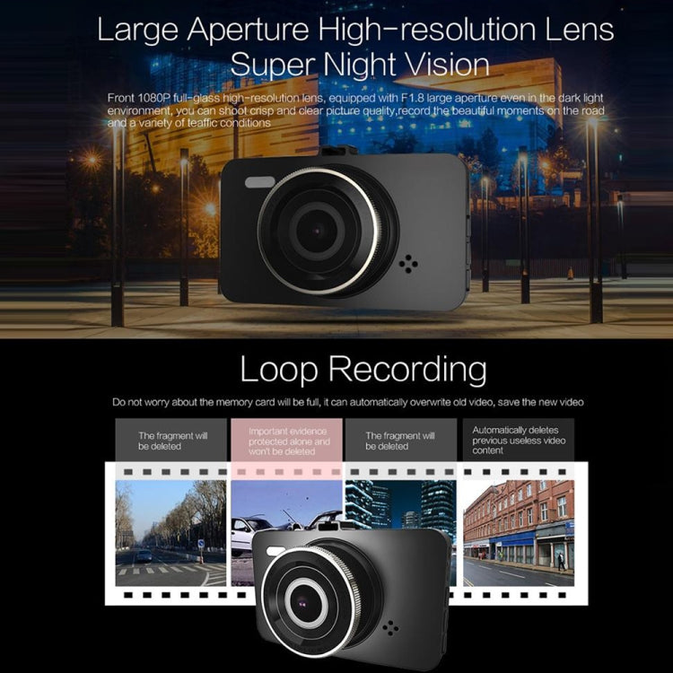 Anytek A78 3 inch Car 1080P HD 170 Degrees Night Vision Driving Recorder Eurekaonline