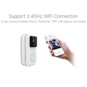 Anytek B60 720P Smart WiFi Video Visual Doorbell, Support APP Remote & PIR Detection & TF Card(White) Eurekaonline