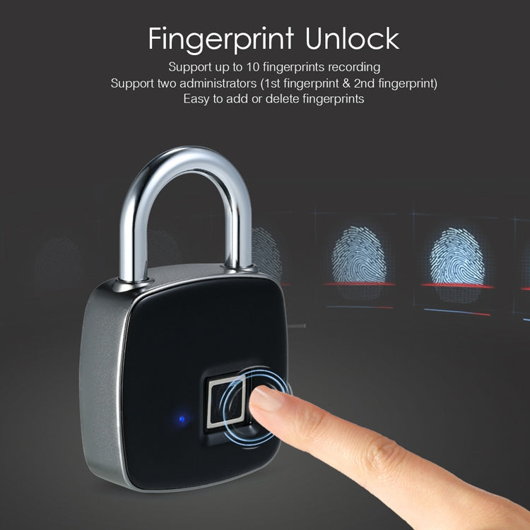 Anytek P3+ Against Theft Non-password Electrically Intelligent Fingerprint Padlock, Support APP Unlock Eurekaonline