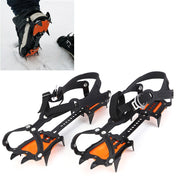 Aotu AT8701 One Pair 10 Teeth Anti-Slip Ice Gripper Snow Climbing Shoes Covers(Orange) Eurekaonline