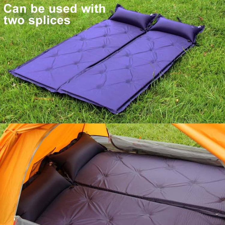 Automatic Inflatable Sleeping Pad Moisture Proof Pad with Pillow(Purple) Eurekaonline