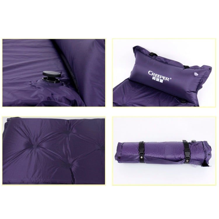 Automatic Inflatable Sleeping Pad Moisture Proof Pad with Pillow(Purple) Eurekaonline