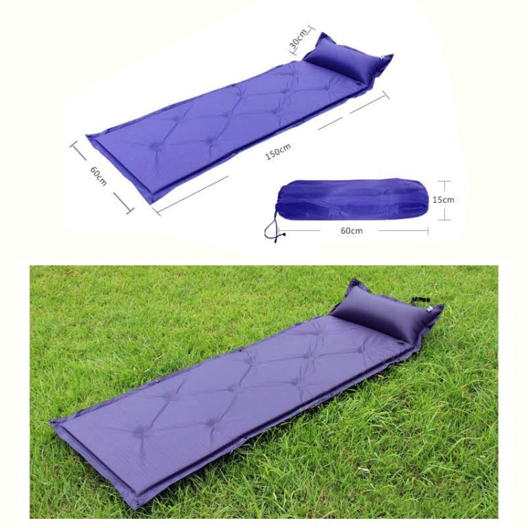 Automatic Inflatable Sleeping Pad Moisture Proof Pad with Pillow(Purple) Eurekaonline