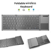 B066S Multi-function Ultra-thin Mini Wireless Three Fold Bluetooth Keyboard Eurekaonline