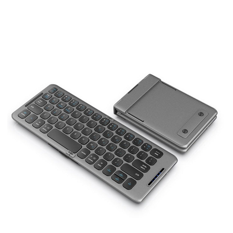 B088 65 Keys Portable Folding Bluetooth Keyboard(Pearley Gray) Eurekaonline