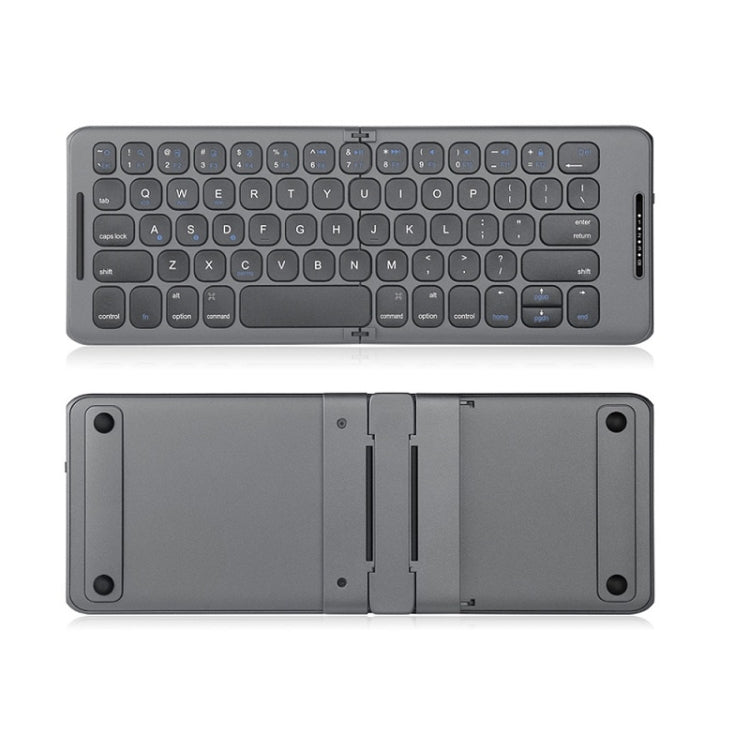 B088 65 Keys Portable Folding Bluetooth Keyboard(Pearley Gray) Eurekaonline