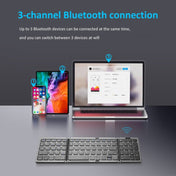 B089T Foldable Bluetooth Keyboard Rechargeable with Touchpad(Black) Eurekaonline