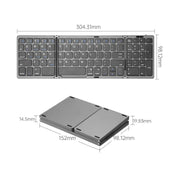 B089T Foldable Bluetooth Keyboard Rechargeable with Touchpad(Black) Eurekaonline