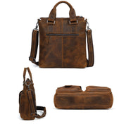 B259 Retro Business Men Bag Vertical Portable Briefcase Messenger Bag, Size: 34x33x6cm(Black) Eurekaonline