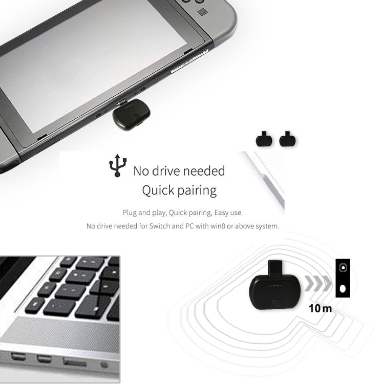 B26 CSR Bluetooth 5.0 One Drag Two Bluetooth Transmitter Type-c Wireless Audio Music Transmitter Eurekaonline