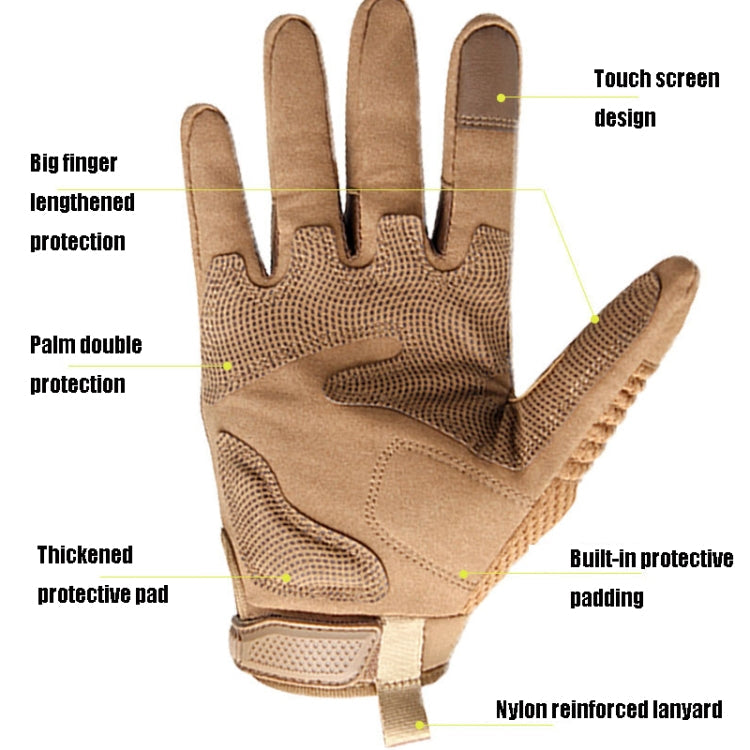 B28 Outdoor Rding Motorcycle Protective Anti-Slip Wear-Resistant Mountaineering Sports Gloves, Size: L(Wolf Brown) Eurekaonline